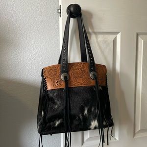 Trinity Ranch Cowhide Leather Purse